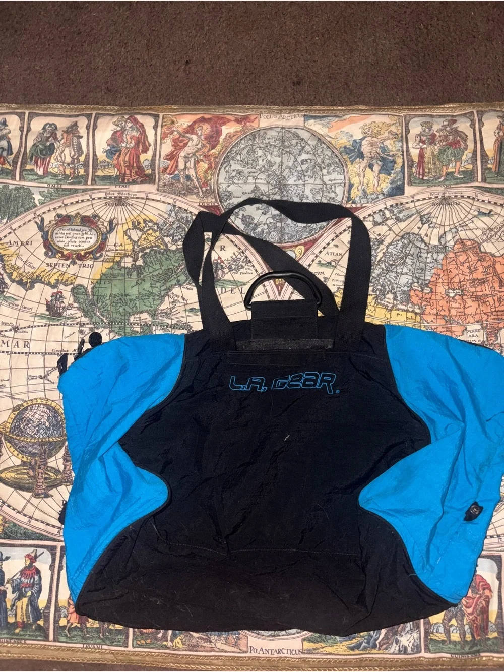 L.A. Gear Black & Blue Men's Duffel Bag